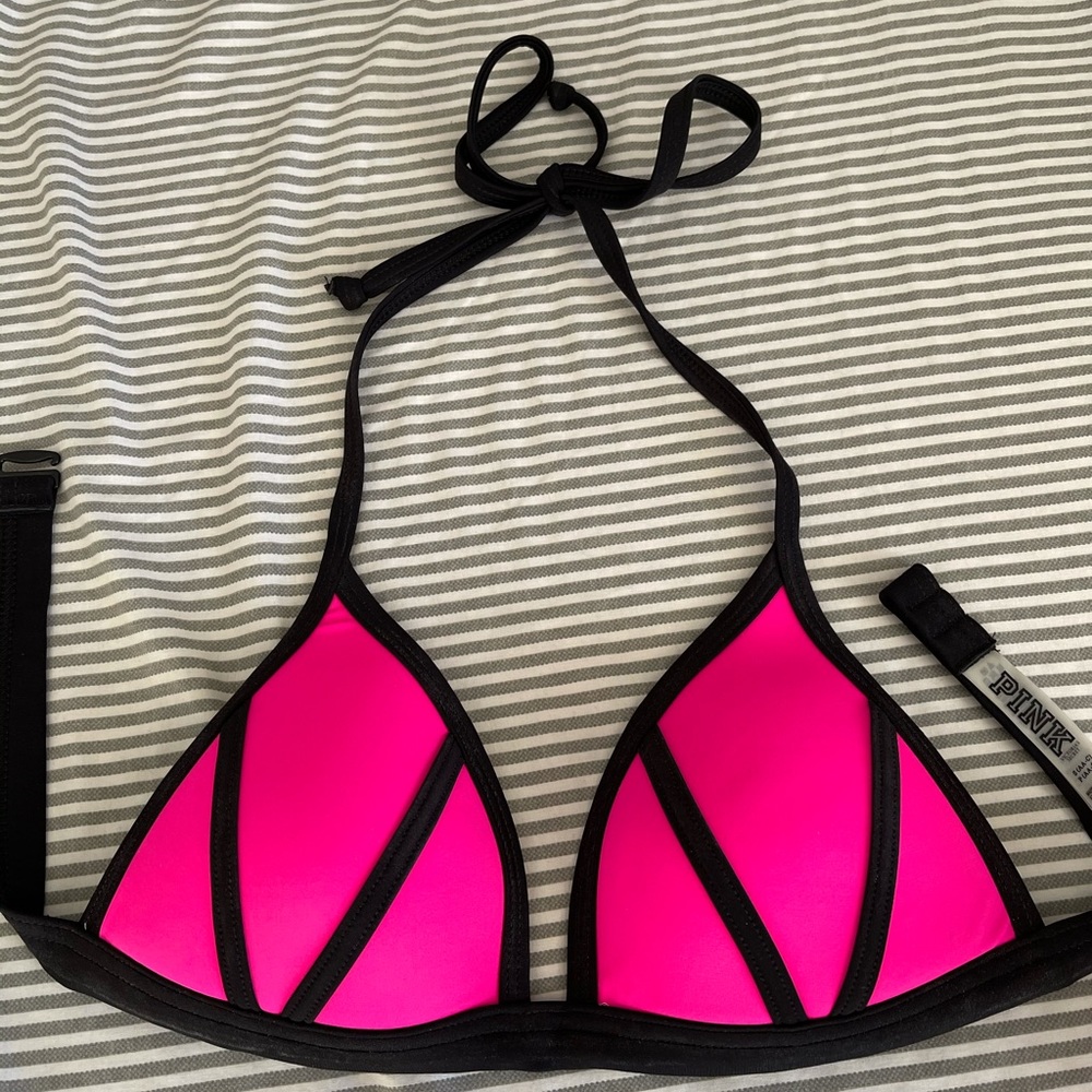 Victoria’s Secret PINK Hot Pink & Peach Bikini Top